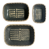 Set of 3 ramekins / serving dishes in handmade ceramic.