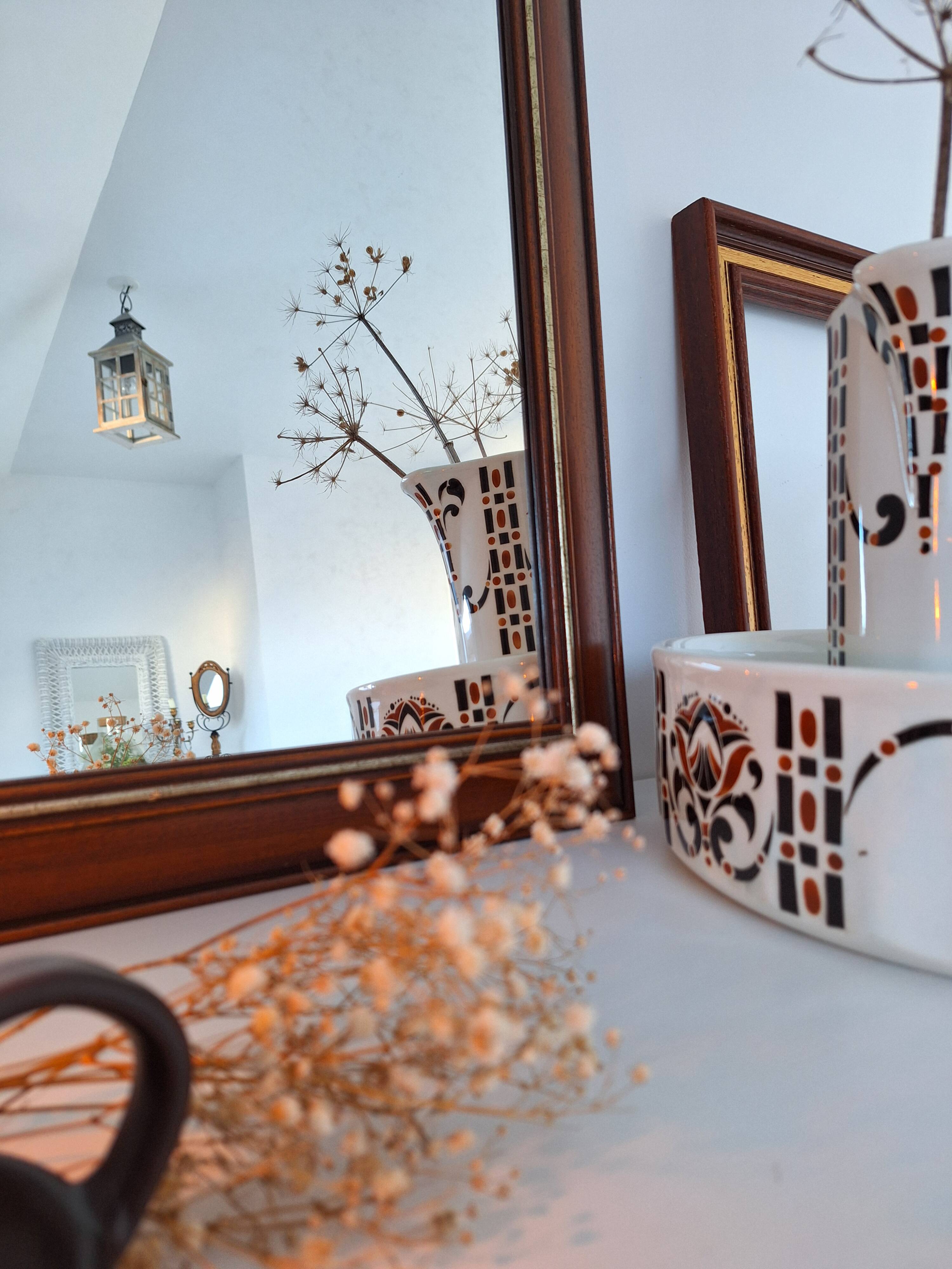 Vintage wooden mirror