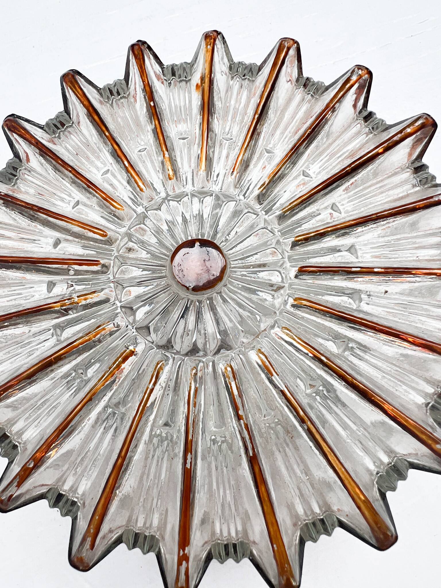 Herda glass wall lamp or ceiling lamp, 1970s