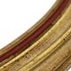 Pair Oval Gold Wooden Frames Classic Style Velvet 49x39cm