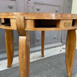 Art Deco pedestal table walnut 1950