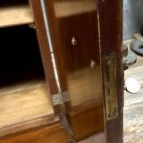 Art Deco period center desk in walnut and burr walnut circa 1940
