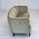 1960s, Danish 3-seater curved sofa, furniture velour, beech wood legs.