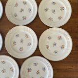 Set of 8 semi-porcelain Céranord France dinner plates, Versailles model