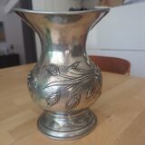 Pewter pitcher decorated with bunch of grapes