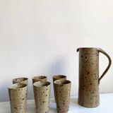 Vintage set in pyrite stoneware, orangeade service