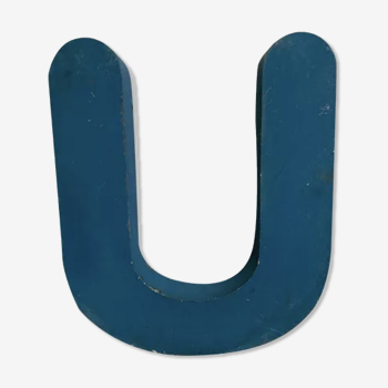 Letter U vintage sign