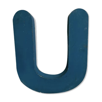 Letter U vintage sign