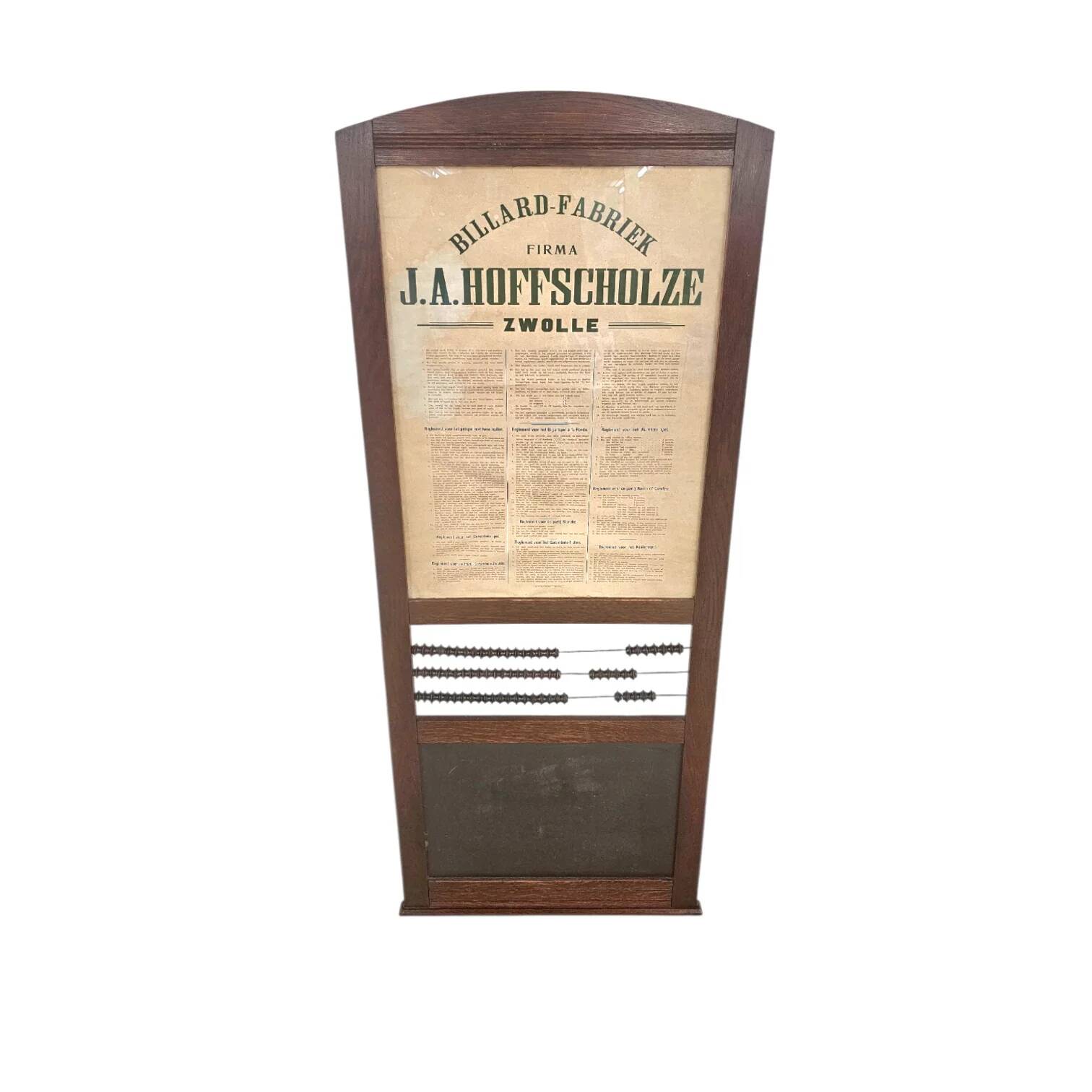 Wall billiards scoreboard by J.A. Hoffscholze / Zwolle / Billard Fabriek / 1960s