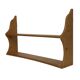 Vintage wooden wall shelve rack bookshelf in pinewood  minimalist design