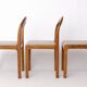 Set of 4 Vintage Dining Chairs by Lübke – Germany 1970s – Cherrywood & Grey
