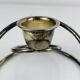 Pair of silver-plated metal candlesticks, vintage