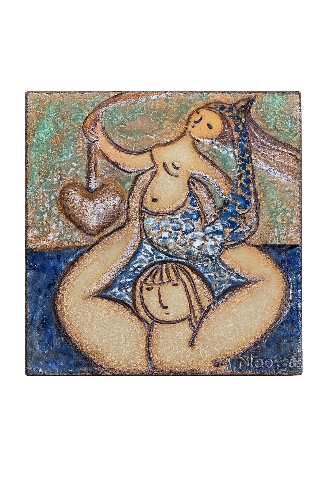 Vintage Søholm Keramik Wall Relief – Noomi Backhausen, 1979