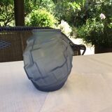 Art deco blue glass vase