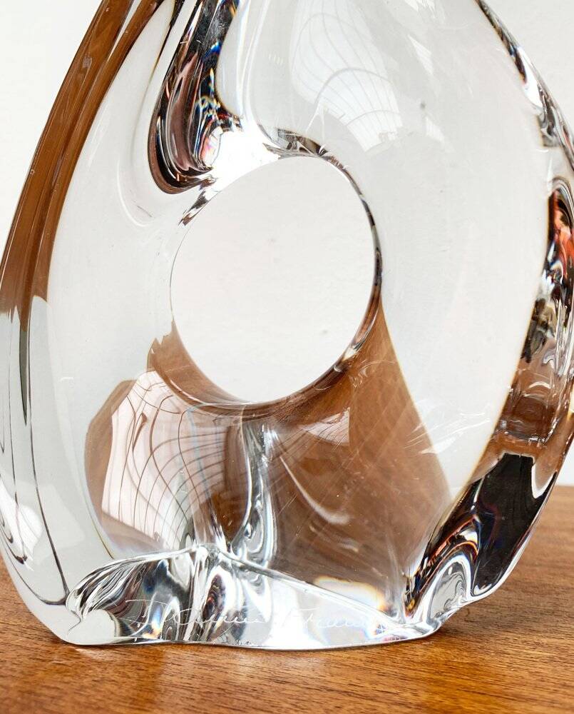 French glass table lamp from the mid-century by Daum, 1960s.