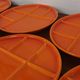 Set of 6 Orange St Amand Fondue Plates Vintage 1970