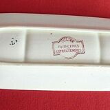 Plat de service long tulipe sarreguemines 22,5 cm x 9 cm environ