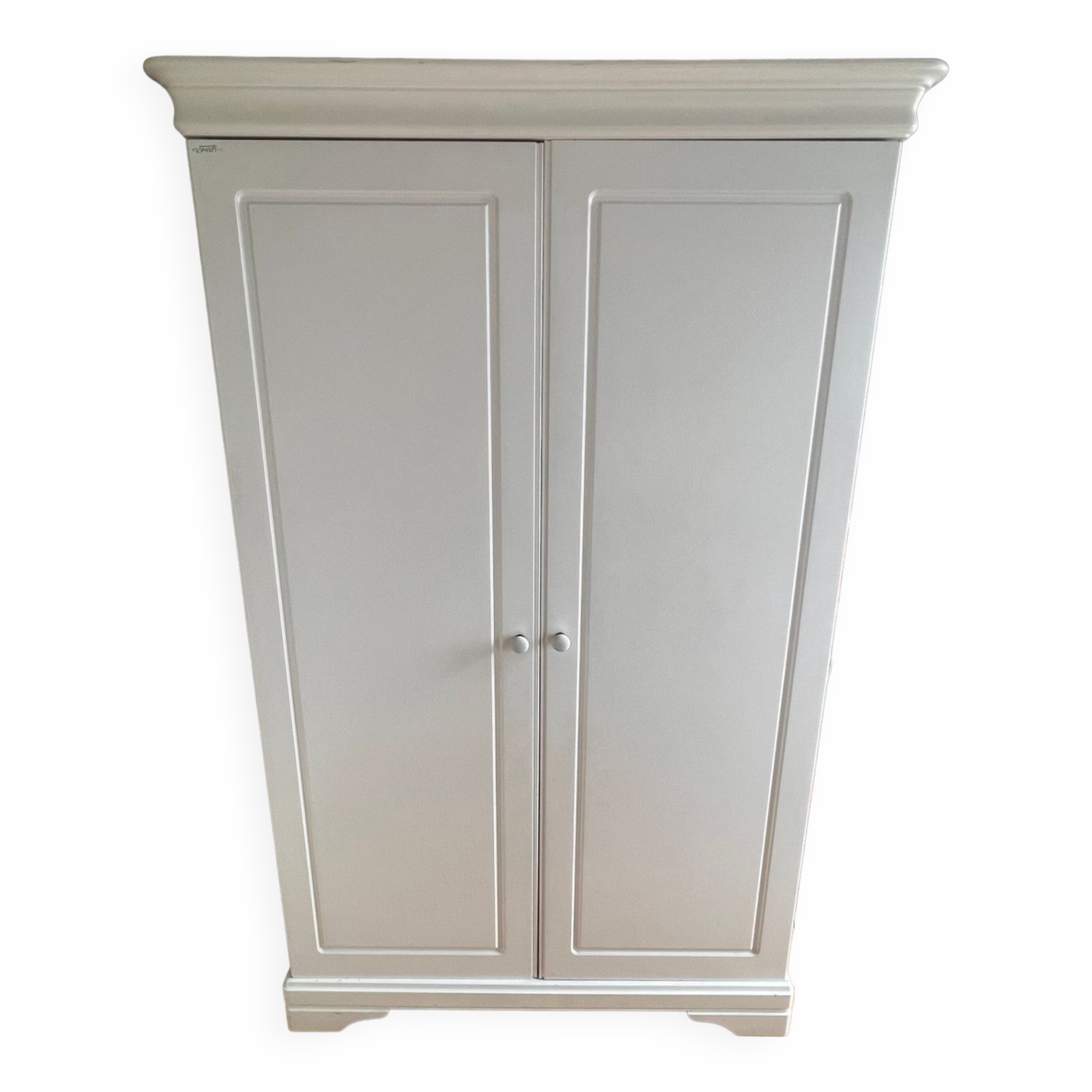 Armoire D'angle Enfant Sauthon Kangourou, Bois Aulne Et Blanc, Occasion