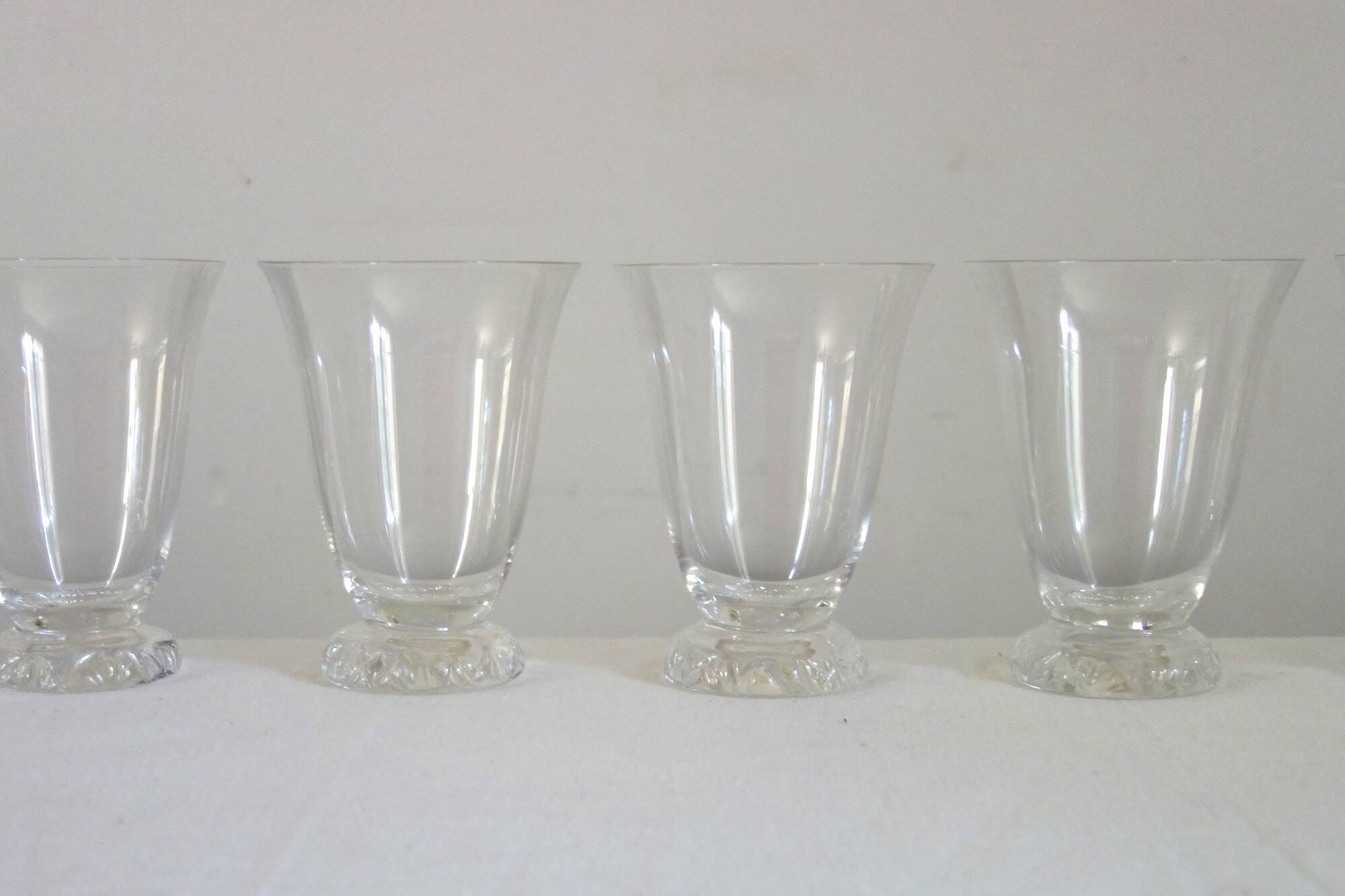6 verres à eau Daum modèle Kim milieu XXème