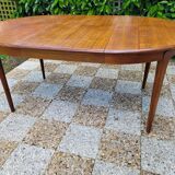 Scandinavian design round table in teak
