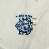 Old Iron Earth Dessert Plate HB Choisy Le Roi