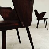 Pair of wooden armchairs by Lubomir Hofmann for Ton (Thonet), 1960