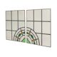 Colorful Art Deco Floral Stained Glass Window 51x42cm