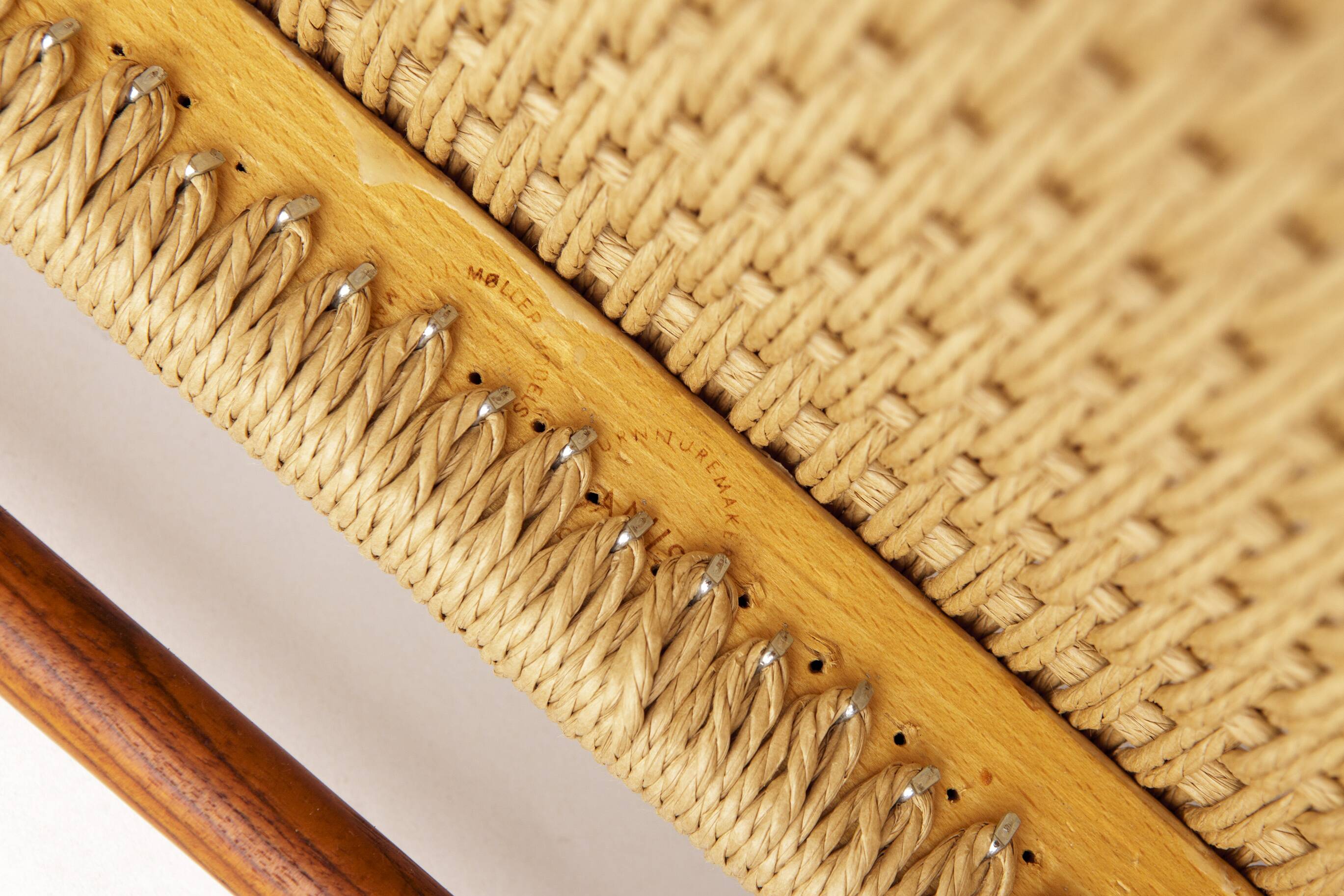 Niels Otto Møller Armchair No. 56 – Teak & Danish Cord –1954 Danish Vintage