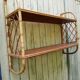 Etagere rotin bambou d'époque vintage
