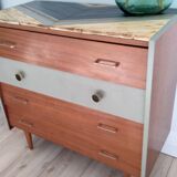 Vintage, bohemian, Scandinavian chest of drawers