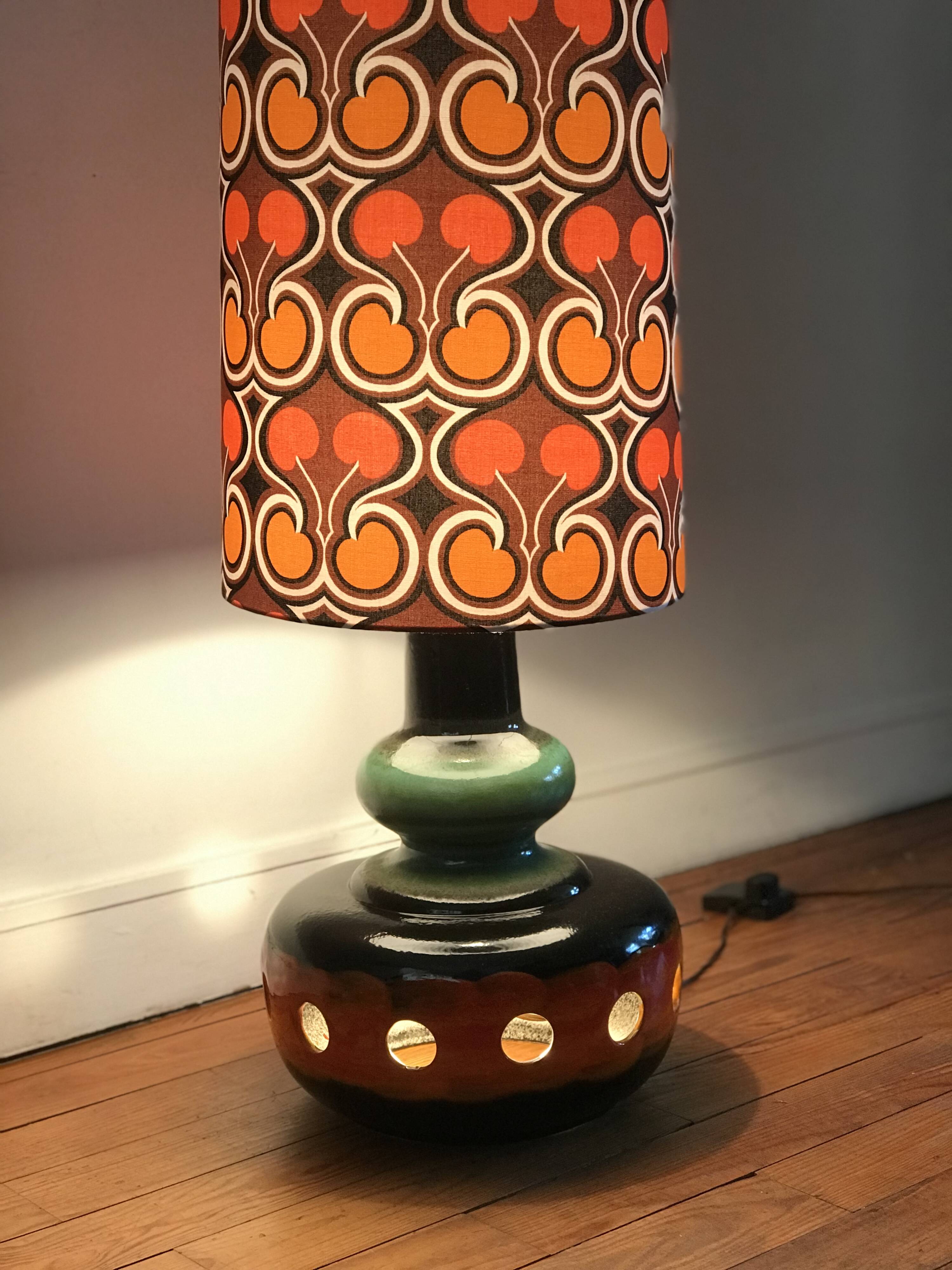 Ceramic floor lamp, 1970s