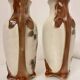 Vintage barbotine vase pair