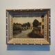 Landscape painting, old oil on cardboard framed signed GILLET.