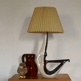 Large Verceram lamp in pearled and irired ceramic