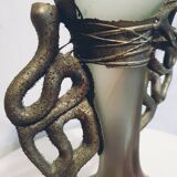 Artistic bronze glass paste vase