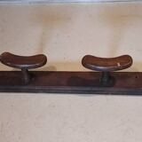 Old rustic vintage wooden wall door 2 hooks