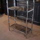 Étagère design en métal chromé 1970