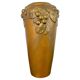 Vase Art Nouveau en céramique dorée et terre cuite signé Desrousseaux France