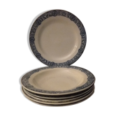 6 assiettes Salins modèle Bristol Terre de Feu