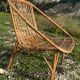 3 fauteuils en rotin, France années 60