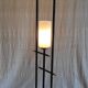 Modernist three-light floor lamp with opaline tulip - 1950s/60s