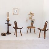 Pair of brutalist stools