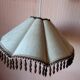 Suspension tissu perle bois