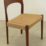 Set of 4 papercord dining chairs 'Logster' - Arne Hovmand Olsen