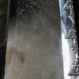 Rectangular metal serving tray with two handles Raisins