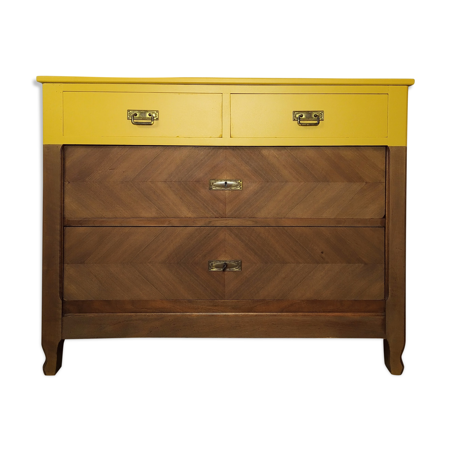 Yellow chest of drawers