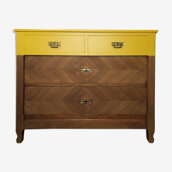 Yellow chest of drawers