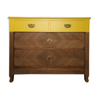 Yellow chest of drawers