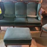 Salon canapé chaises pouf