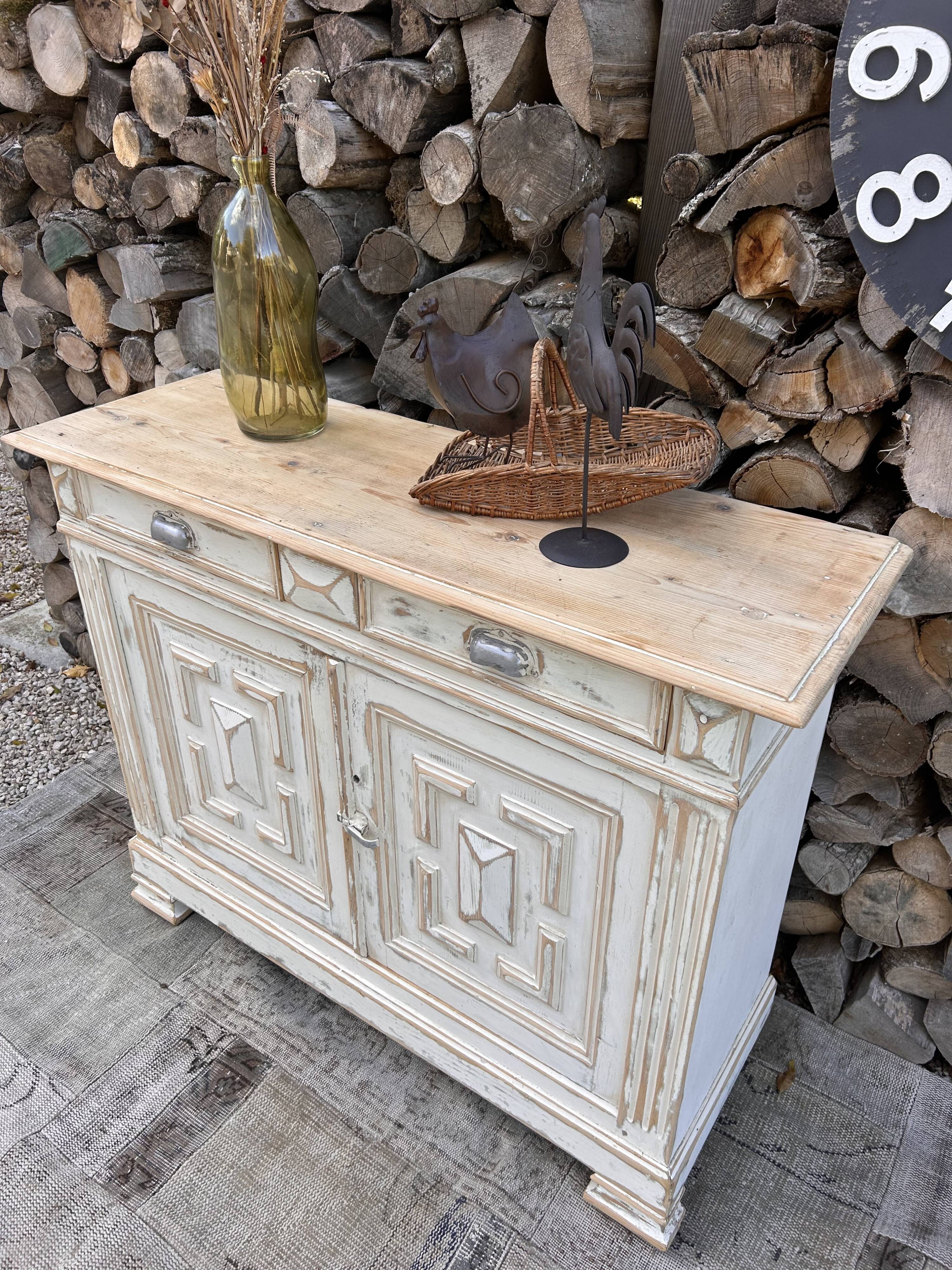 Parisian sideboard / Renovated old wooden storage unit